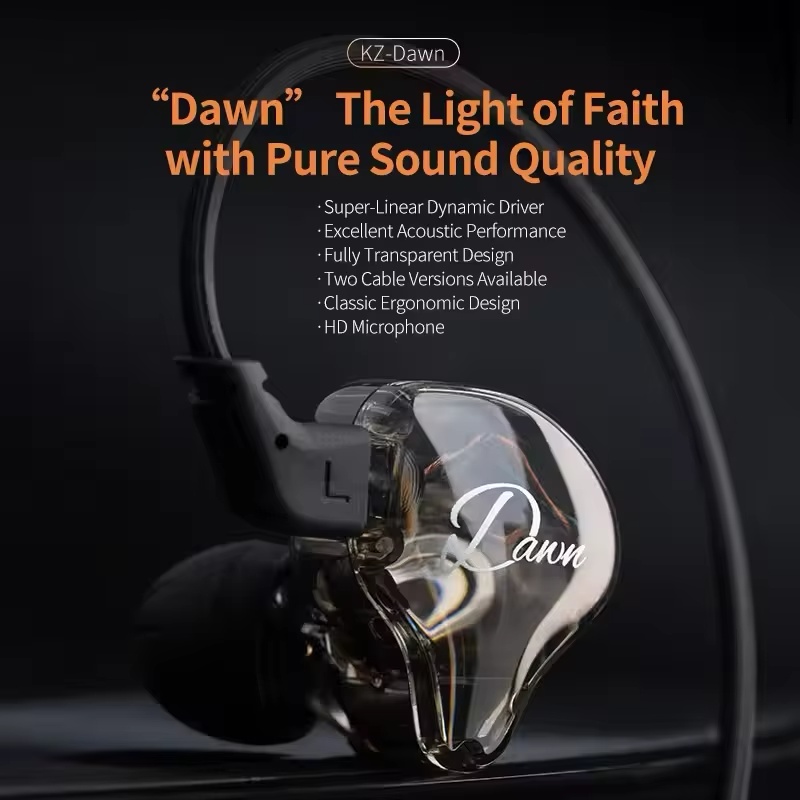 Esports Gaming Earbuds - Hot KZ Dawn Dynamic Earphones In
