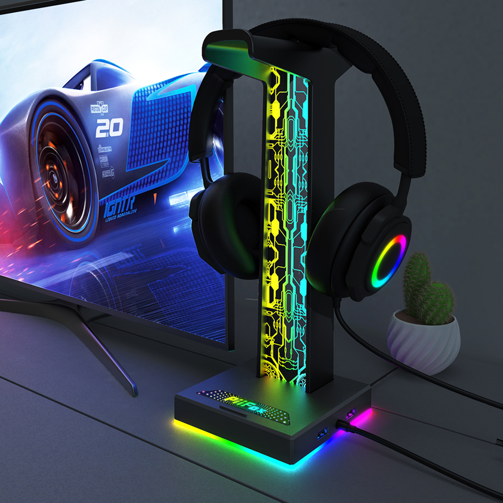Esports Gaming Pc - RGB Gaming Headphone Stand Dual USB