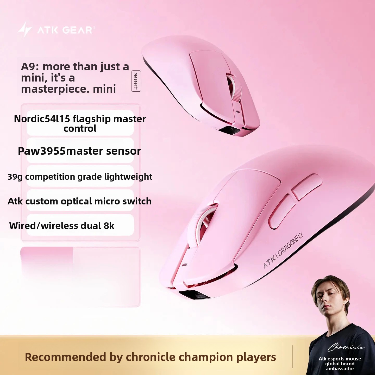 ATK Dragonfly A9 MINI Ultimate - Ultimate Esports Gaming 리뷰 및 가격