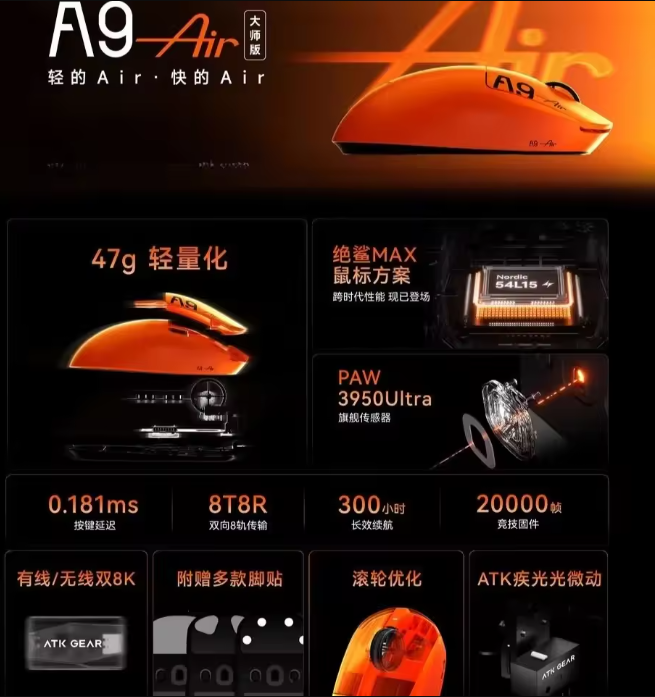 ATK A9 Air Ultimate Gaming Mou - Ultimate Esports Gaming 리뷰 및 가격