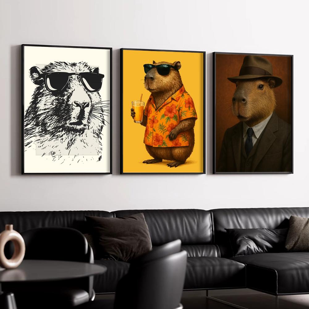 Sunglasses Capybara Print Wall - Esports And Gaming Lounge 리뷰 및 가격