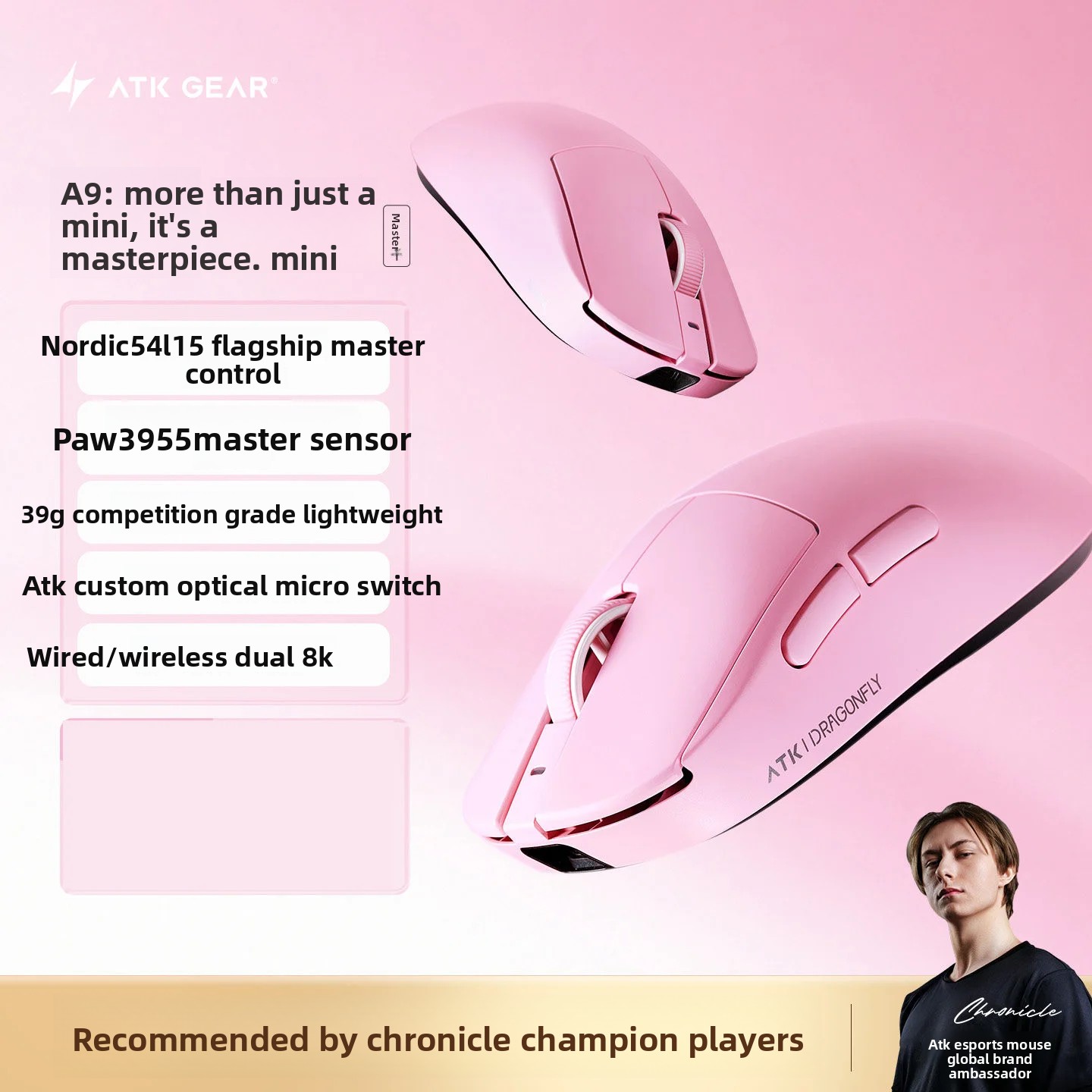 ATK A9 MINI Dual 8K Wireless G - Ultimate Esports Gaming 리뷰 및 가격