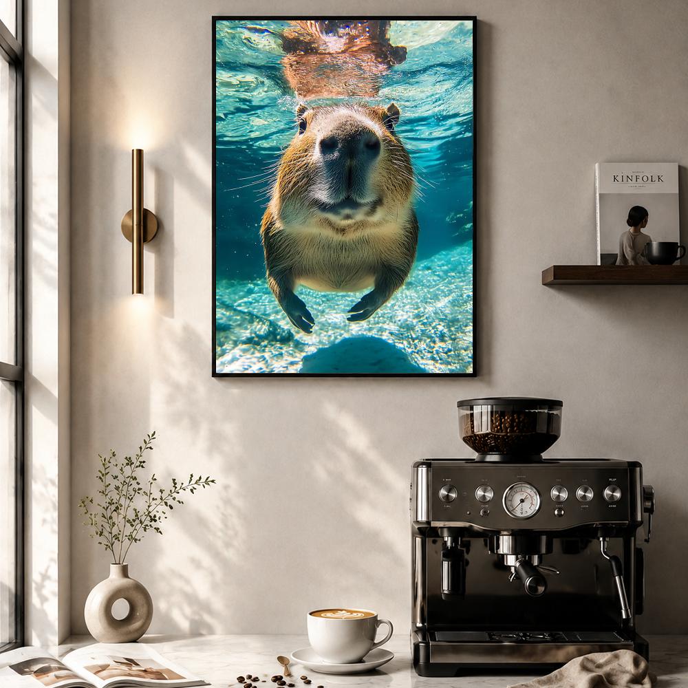 Healing Capybara Poster Art Po - Esports And Gaming Lounge 리뷰 및 가격
