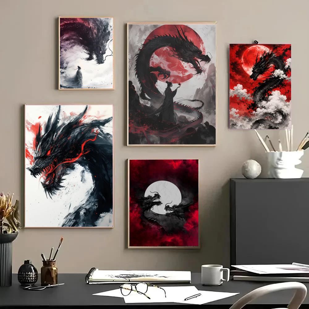 Black Dragon Poster Waterproof - Esports And Gaming Lounge 리뷰 및 가격