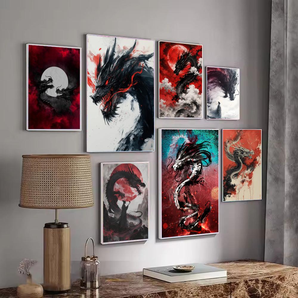 Black Dragon Poster Waterproof - Esports And Gaming Lounge 리뷰 및 가격