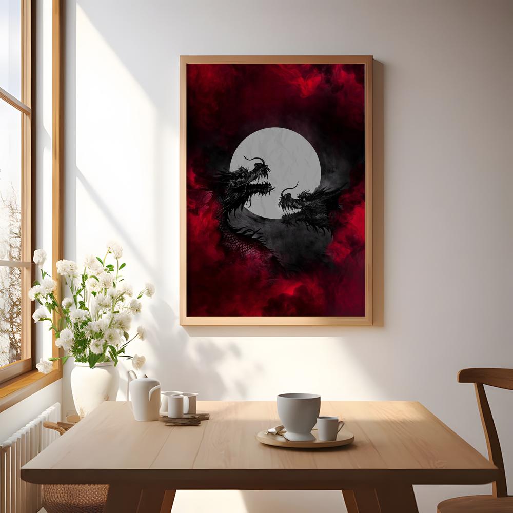 Black Dragon Poster Waterproof - Esports And Gaming Lounge 리뷰 및 가격