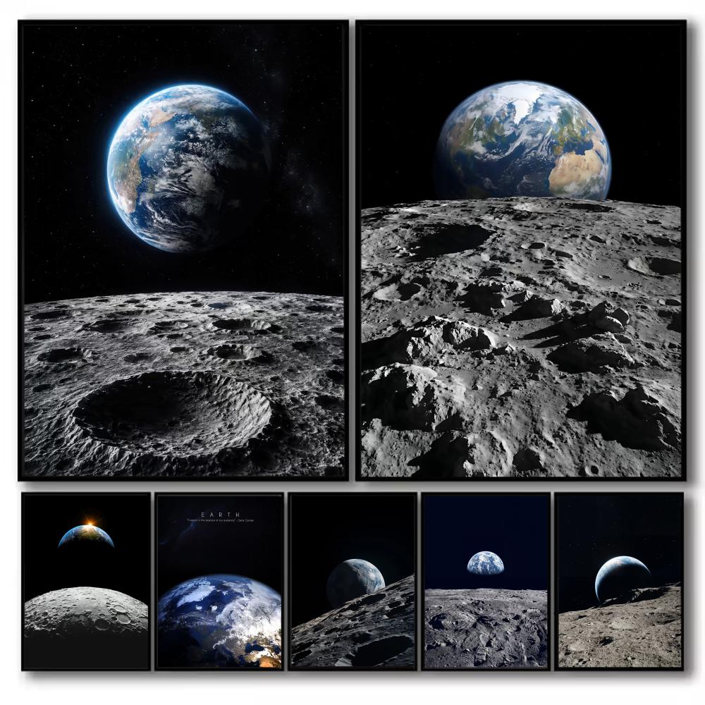 Earth and Moon Painting Canvas - Esports And Gaming Lounge 리뷰 및 가격